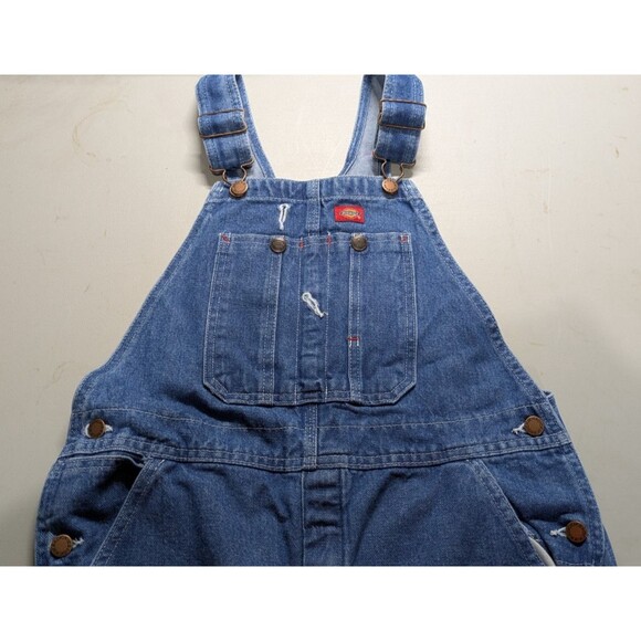 Dickies Women's Carpenter Overalls Sz LR Blue Denim Bib Relaxed Fit Skater Y2K - Picture 6 of 9